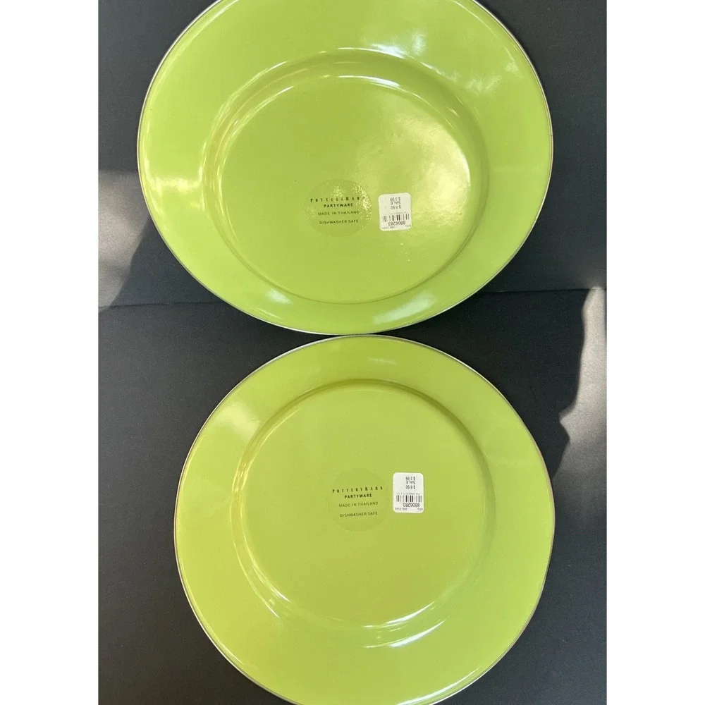 Discontinued Pottery Barn Enamelware Chargers Plates 12